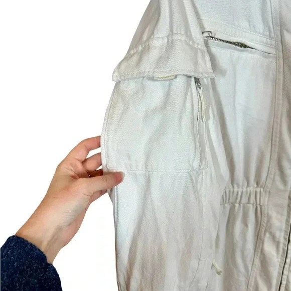 L’Academie Army Coverall Utility Jumpsuit in White x Revolve - Picture 6 of 13